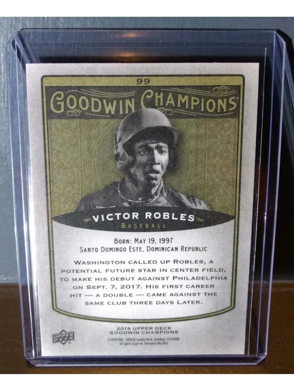 2019 Upper Deck Goodwin Champions Victor Robles #99 Baseball Trading Card